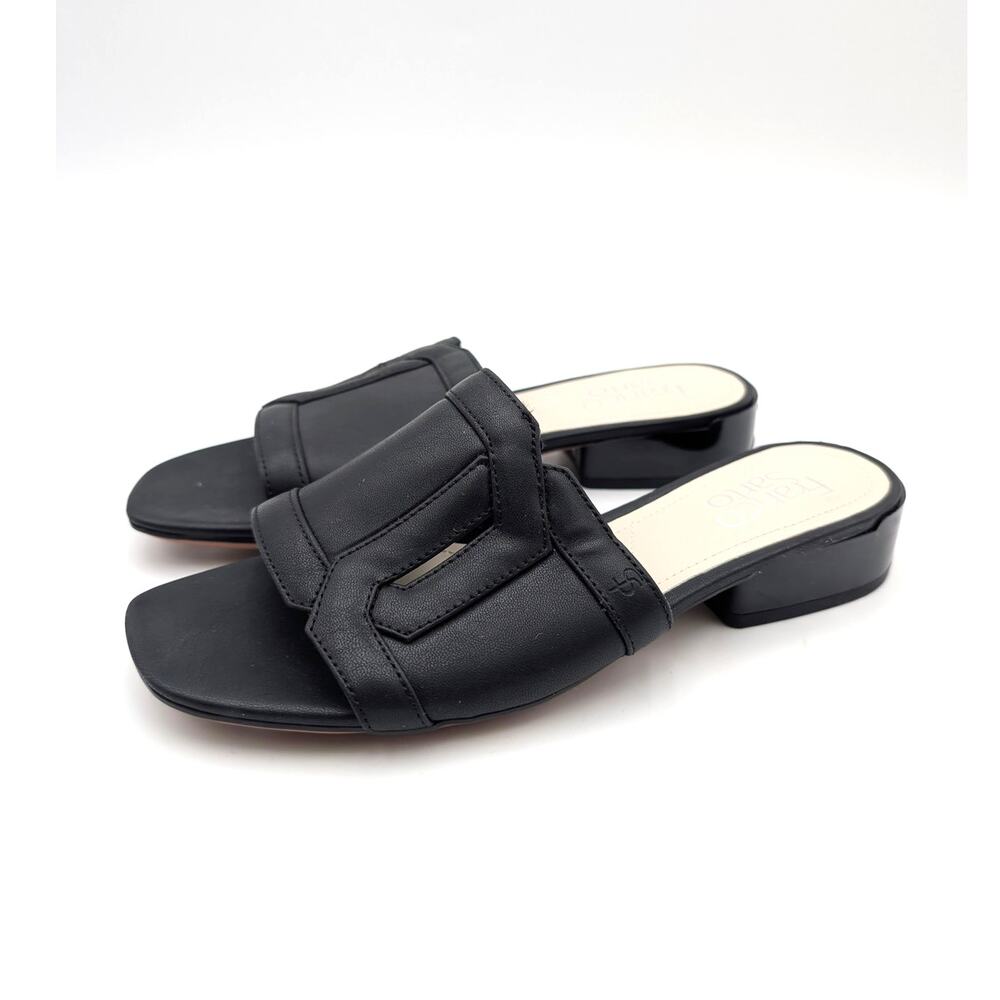 Franco Sarto Margot Slide Sandals Open Toe Women's Black Size US6M EU36